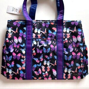 Lug Rover X-Large Carry-All Tote Watercolor Butterflies Colorful Butterfly Print